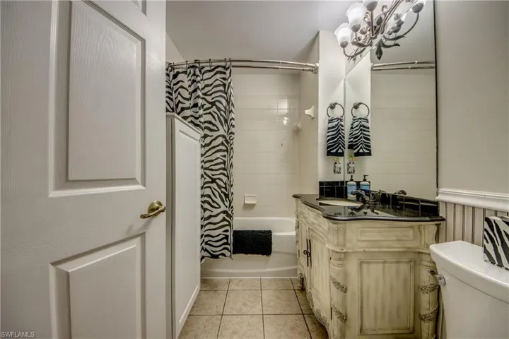 Guest bathroom remodeled with new vanity and dcor