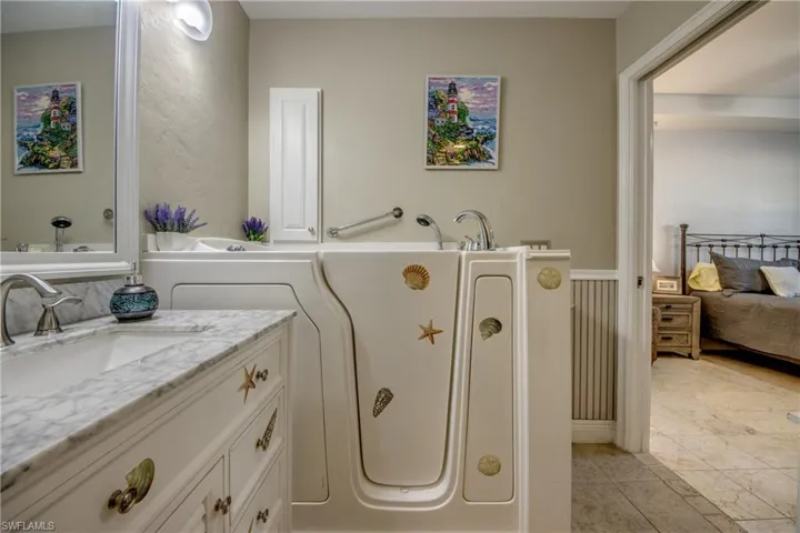 Master Bathroom with Walk In Jetted Tub
