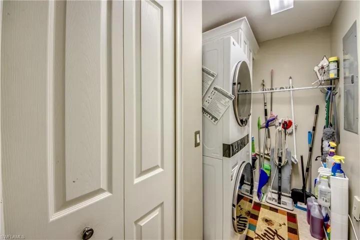 Laundry has built in cabinets