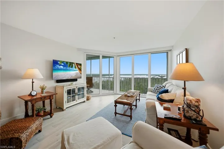 Living Room with Bay Views, Impact Doors to Lanai