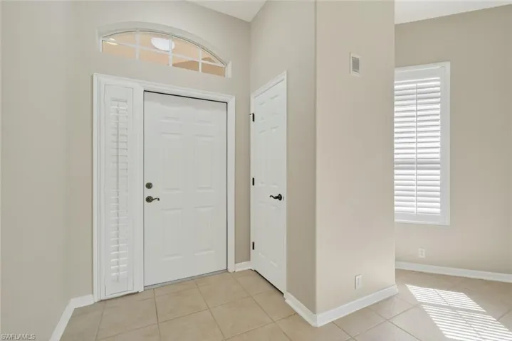 Front door entry with closet