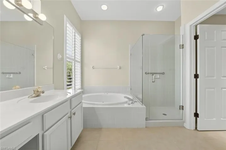 Separate tub and shower