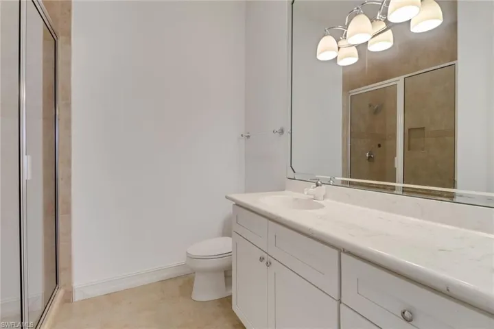 Lots of counter space in this guest bath.