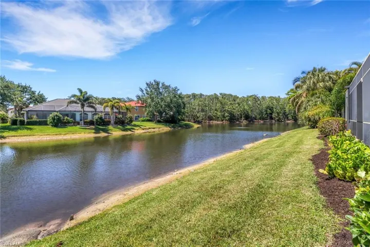 Just off the lanai is a beautiful lake.