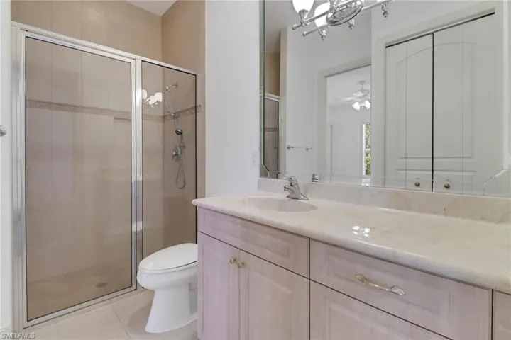 Jack and Jill bathroom with lots of counter space.