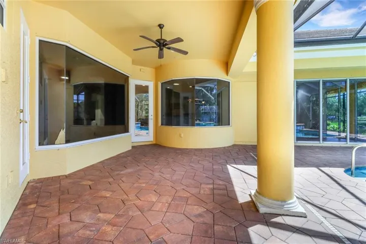Covered patio area off kitchen/living area, perfect for entertaining.