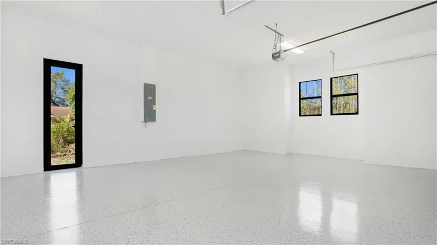 Garage with electric panel