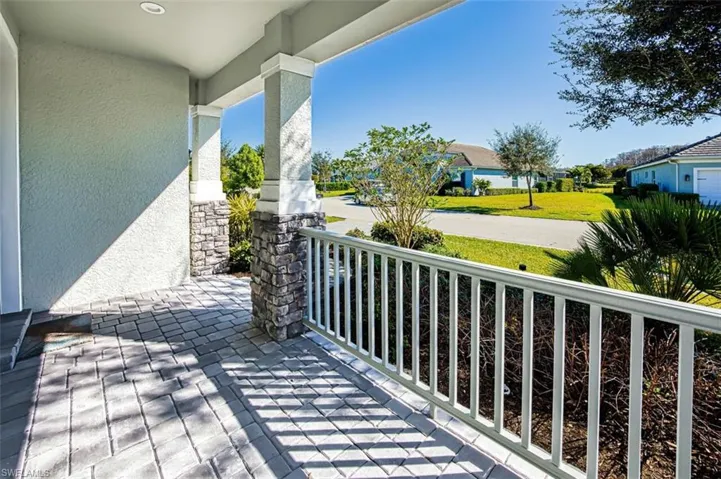 Porch with a residential view