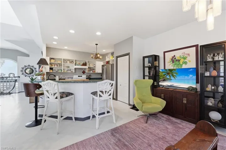 Kitchen is open to the large central room