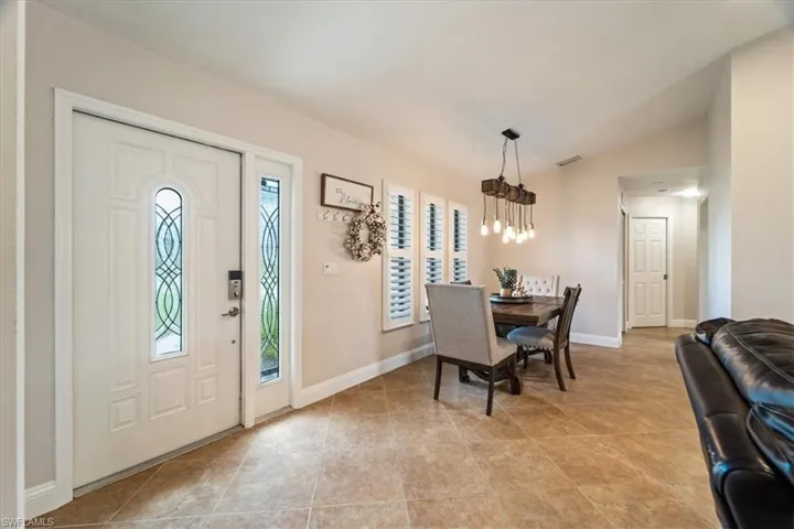 View of tiled foyer entrance