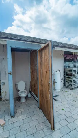 Outdoor pool bathroom