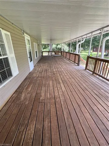 View of wooden deck