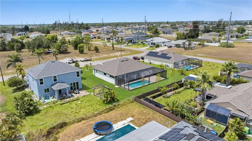 Aerial view with a residential view