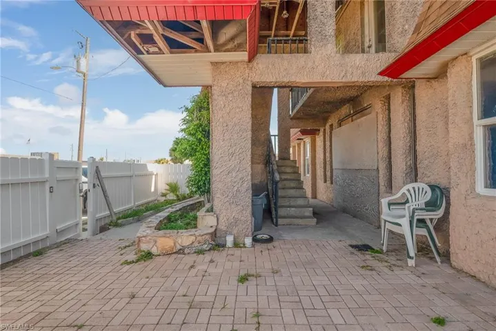 View of patio / terrace featuring stairs