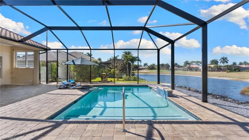 Swimming pool featuring water view