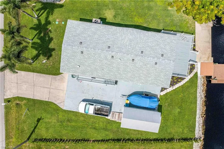 Birds eye view of property