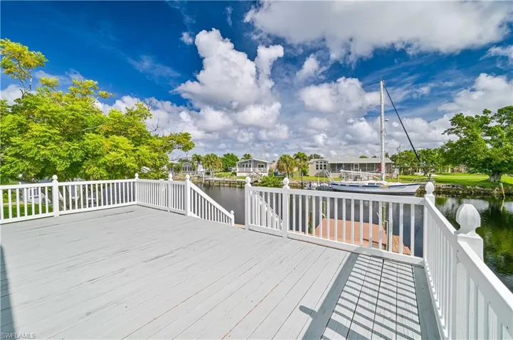 Deck featuring a water view