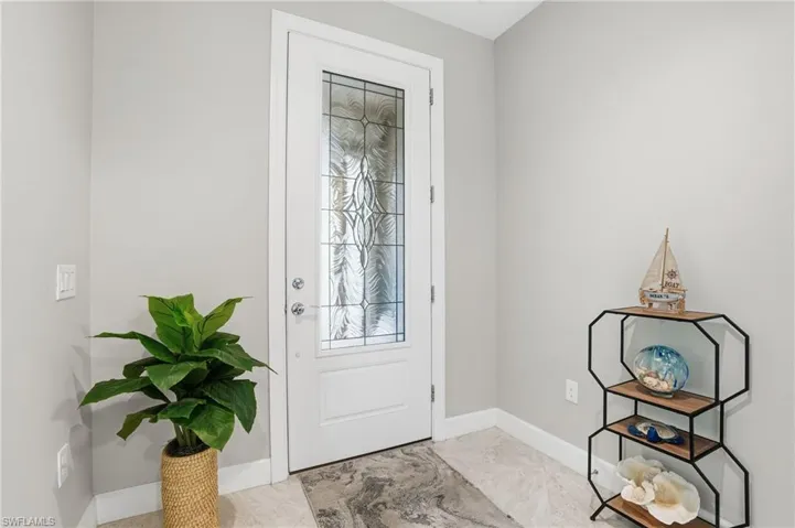 Entrance foyer with baseboards