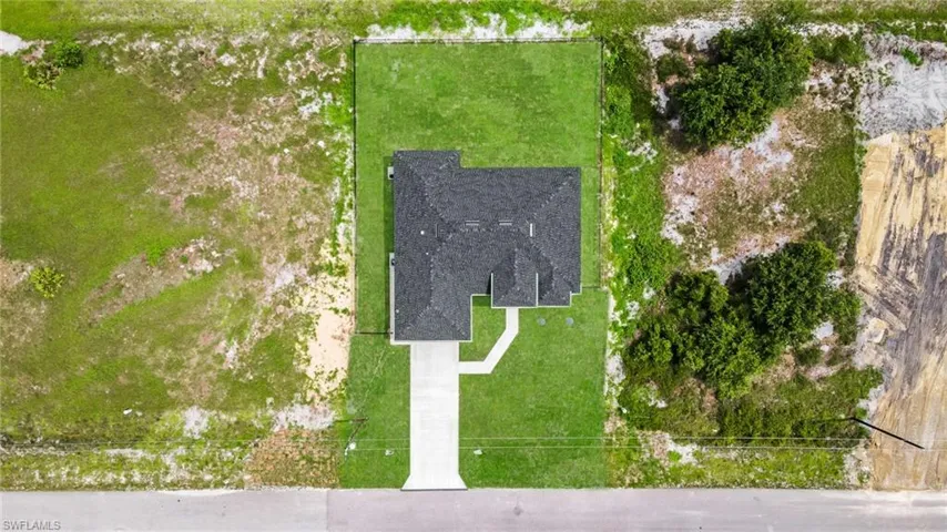 View from above of property