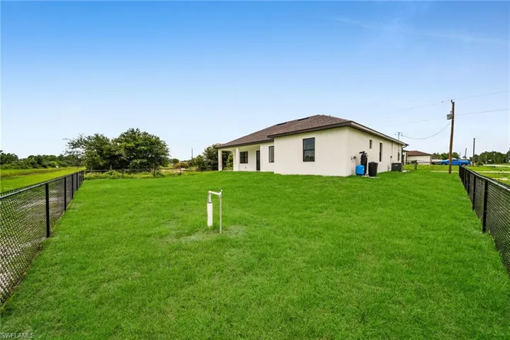View of fenced yard