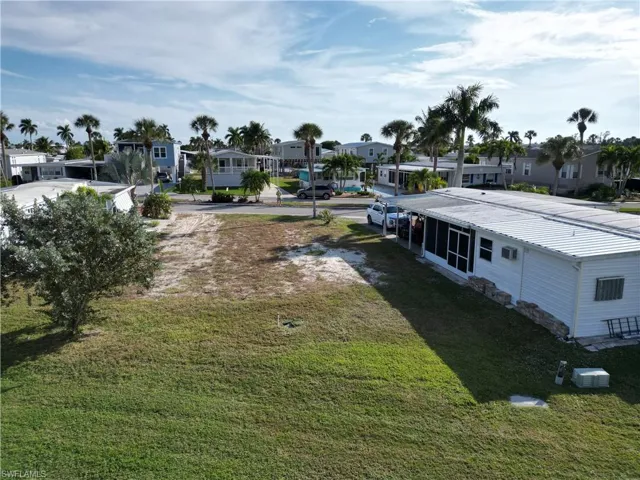 Looking toward the street from the rear of the property