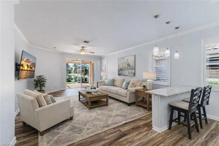 Living area - virtually staged