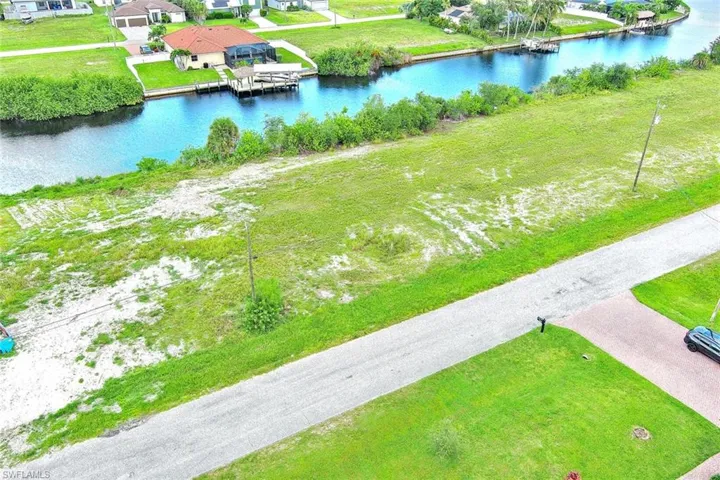 Drone / aerial view of a large body of water