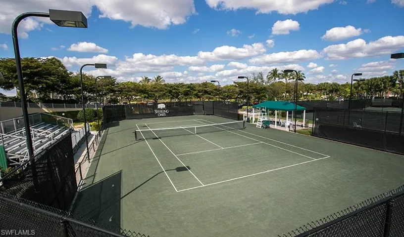 View of tennis court