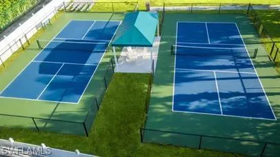 View of tennis court