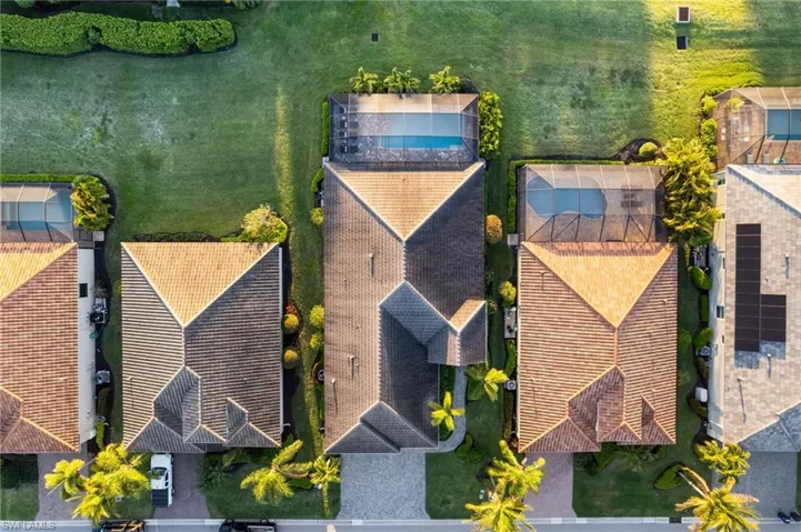 Birds eye view of property
