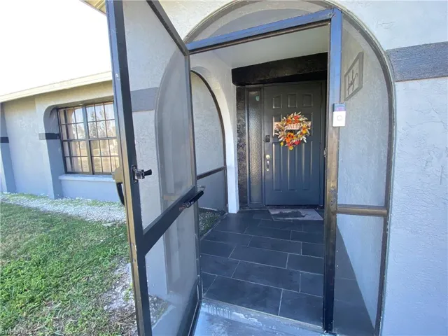 View of exterior entry