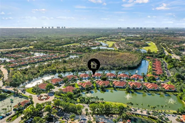 Aerial view with location marker (front view)