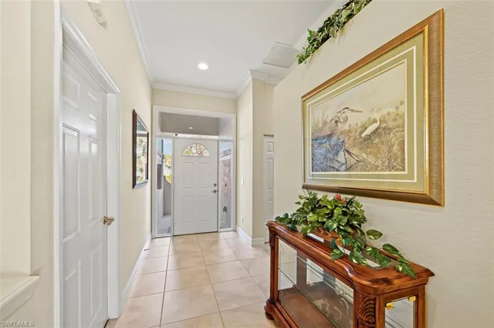 Entry facing the front door