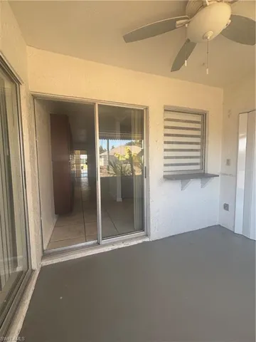 View of patio / terrace featuring a ceiling fan