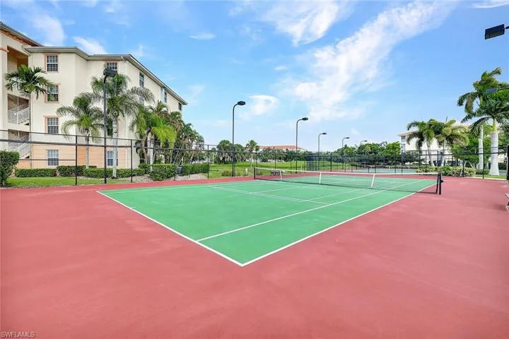 View of tennis court