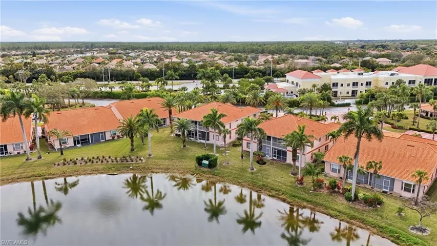 Drone / aerial view of a large body of water