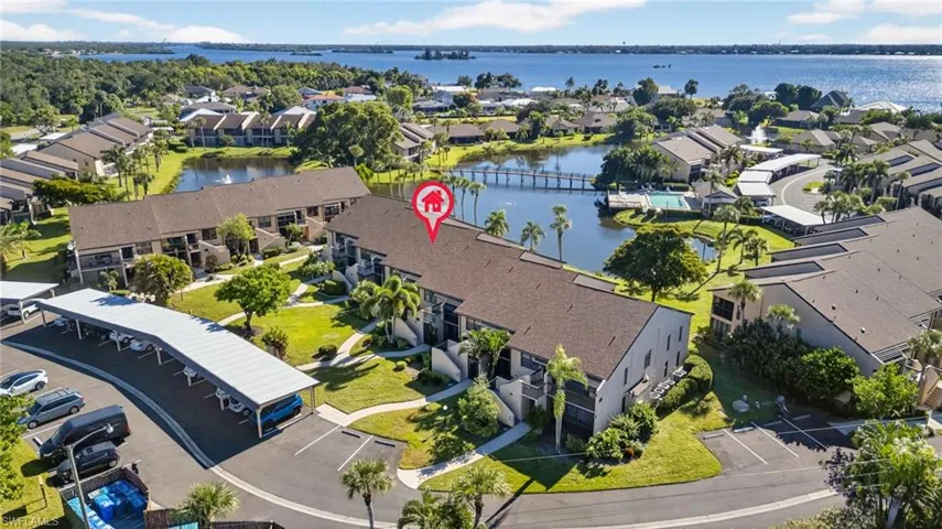 Bird's eye view of a large body of water