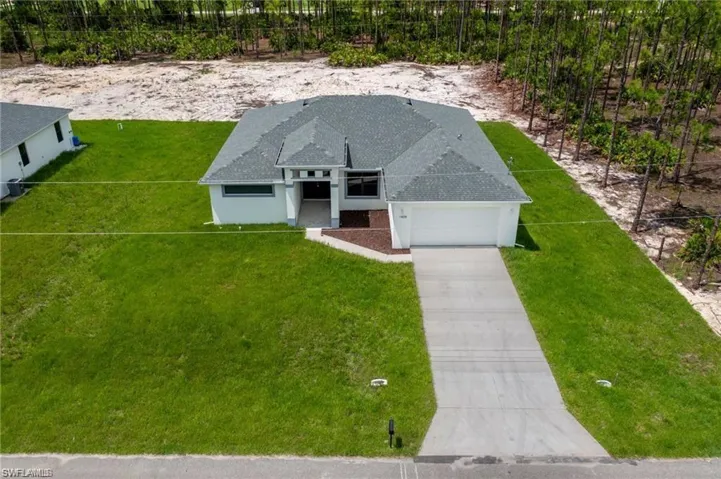 Birds eye view of property