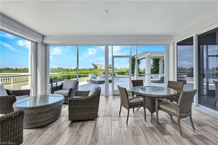 The screened lanai with tons of additional terrace space is the perfect spot for lounging with a cocktail or a glass of your favorite wine while enjoying the glorious sunset or the starry sky.