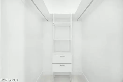 View of walk in closet