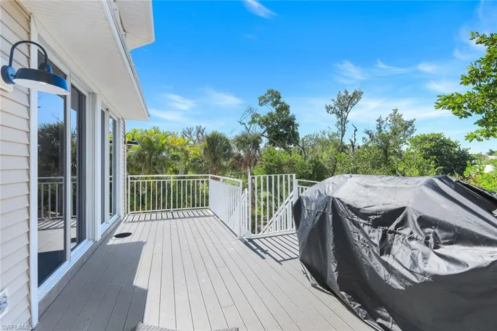 Deck with area for grilling