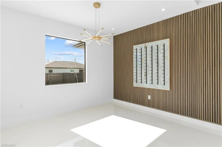 Unfurnished room with recessed lighting
