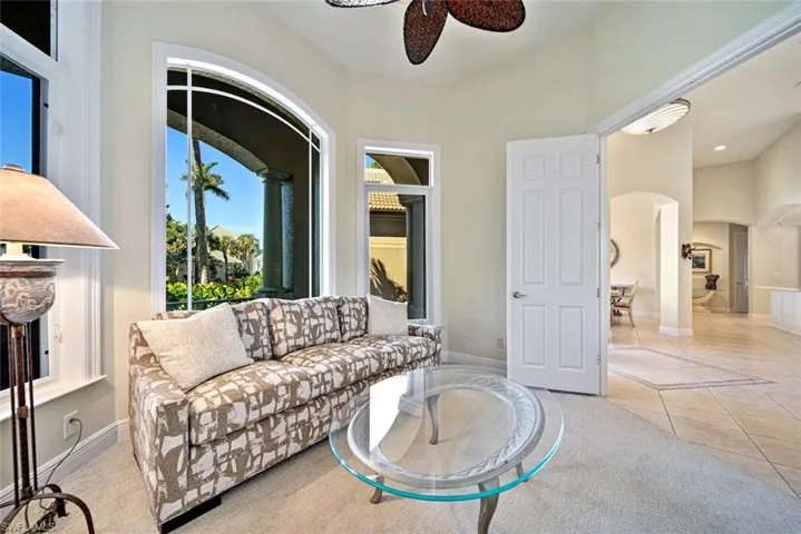 This lovely den also has a closet to be a 5th bedroom or a great office