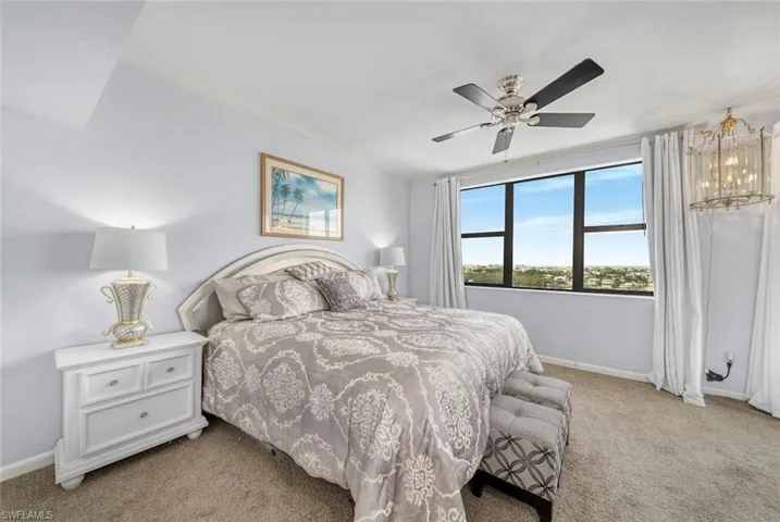Master Bedroom with picture window water views