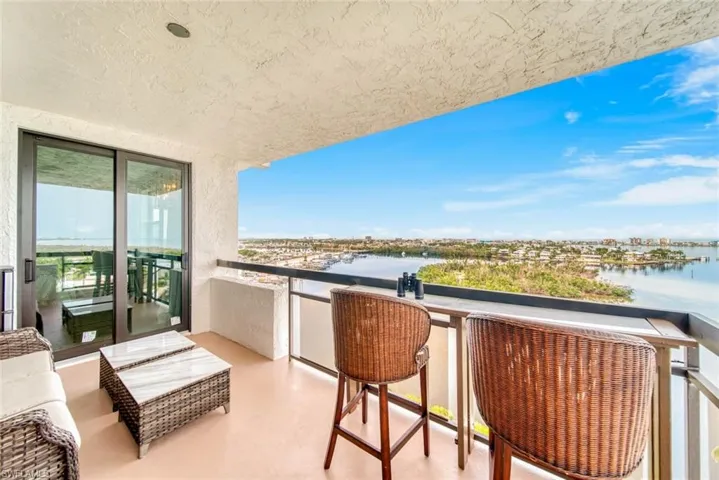 Open lanai with Master bedroom access and views from Sanibel Island to Naples