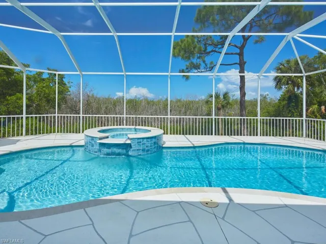 The tree to the right attracts many of the more exotic birds which are treasured by residents of Bonita Bay.