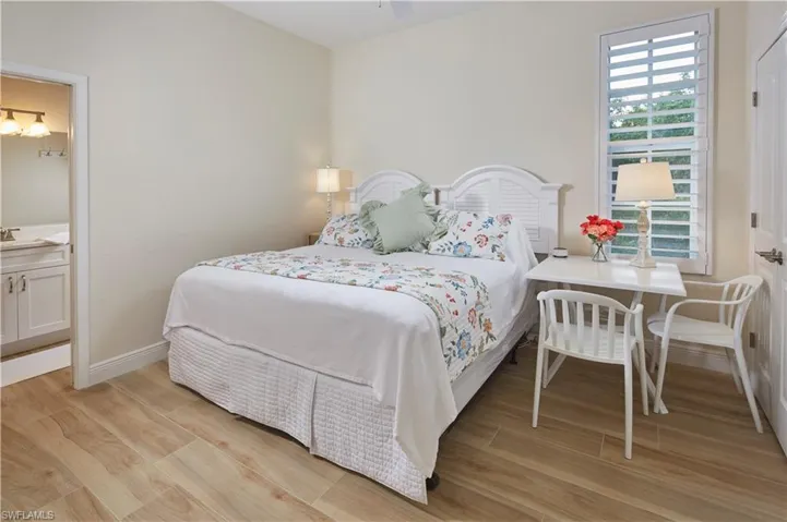 Guest bedroom, tucked privately away from the main living area.