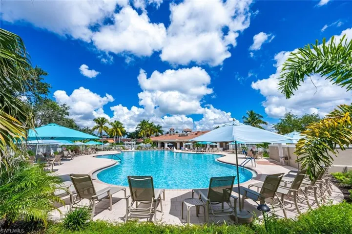 View of resort style community swimming pool.