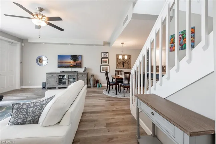 Living & dining area. Open concept.