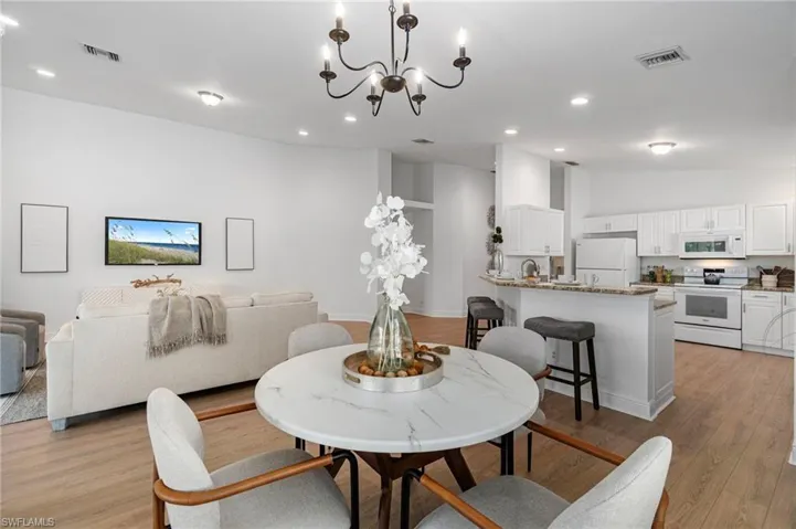 The open floor plan of the main living area brings everyone together.